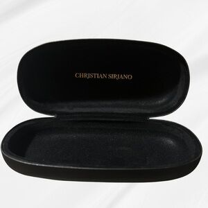Christian Siriano Black and Gold Glasses Case
